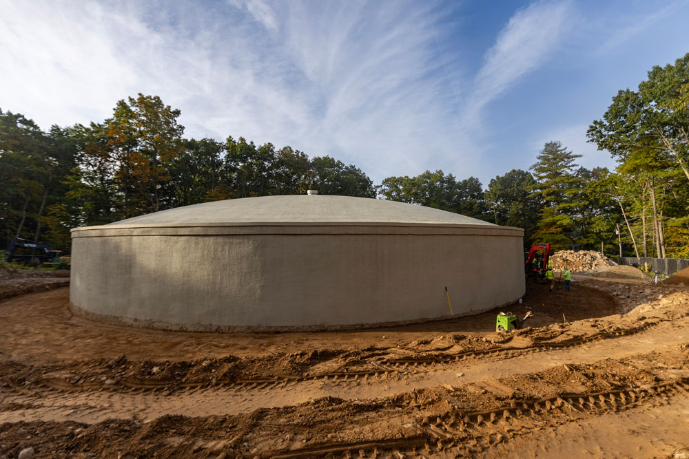 A new water storage tank in Avon