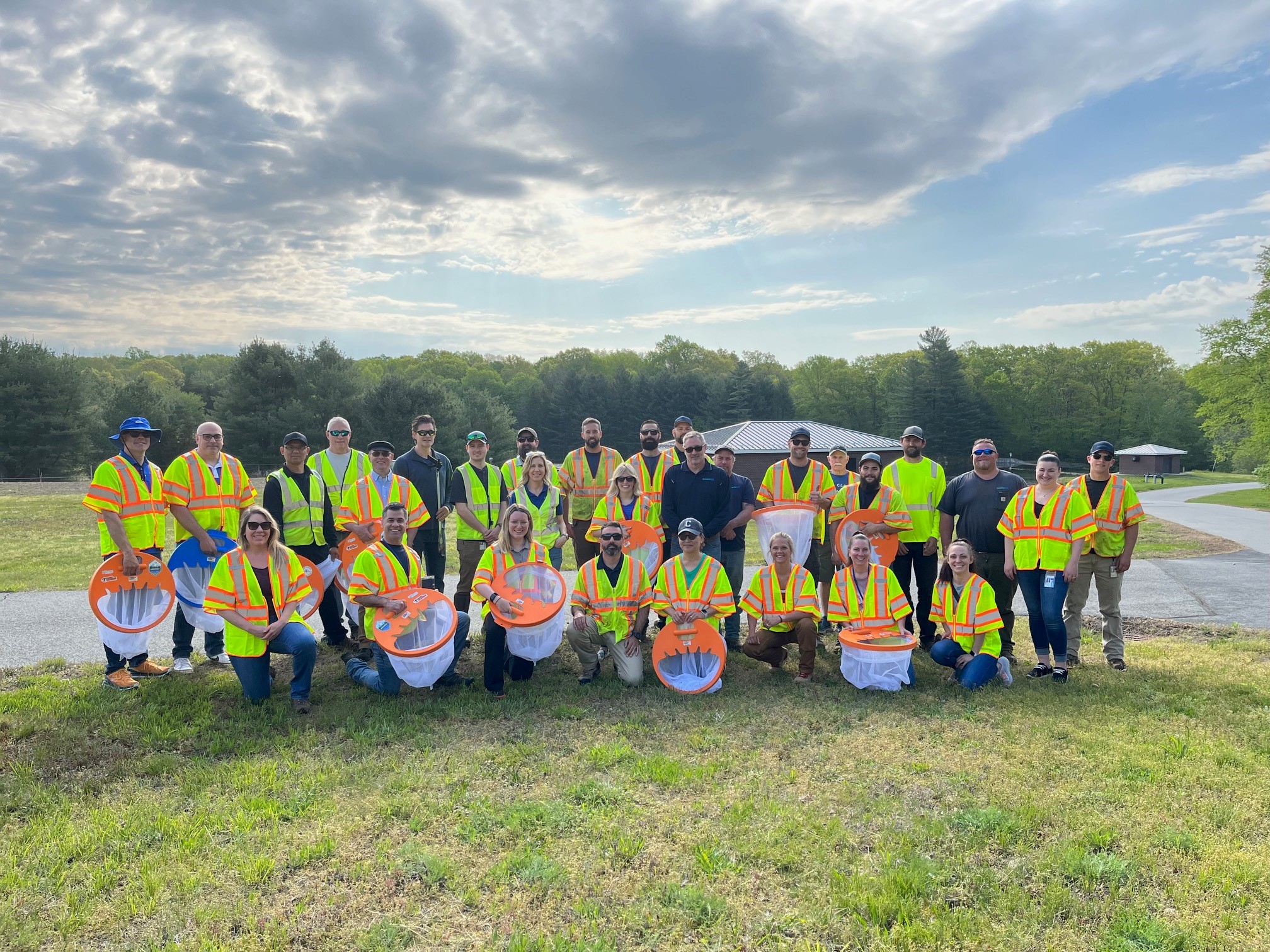 a group shot of people doing cleanup in Killingworth