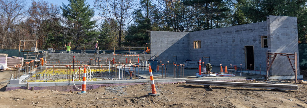 Construction at the new Heritage Village Drinking Water Treatment Facility.