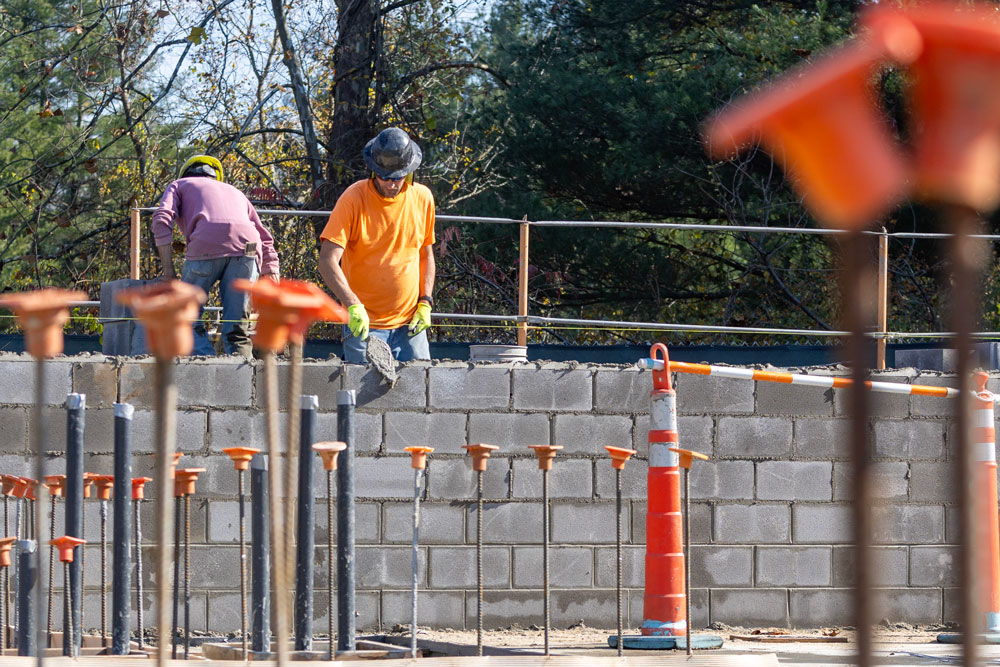 Construction at the new Heritage Village Drinking Water Treatment Facility.