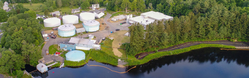 An aerial view of the Rockville Treatment Plant